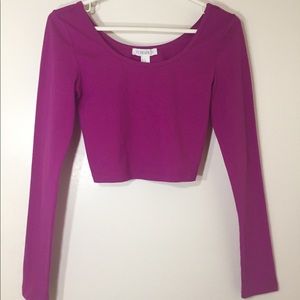 forever 21 long sleeve crop top